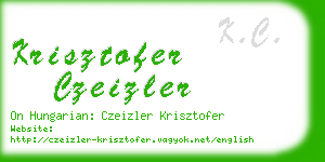 krisztofer czeizler business card